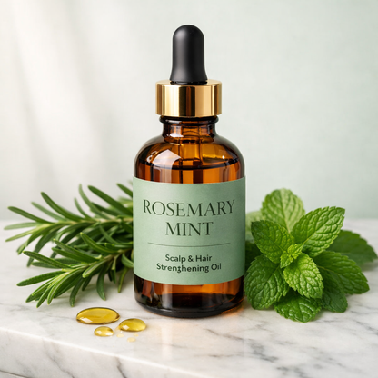 Rosemary Mint Scalp & Hair Strengthening Oil - Natural Hair Growth Serum