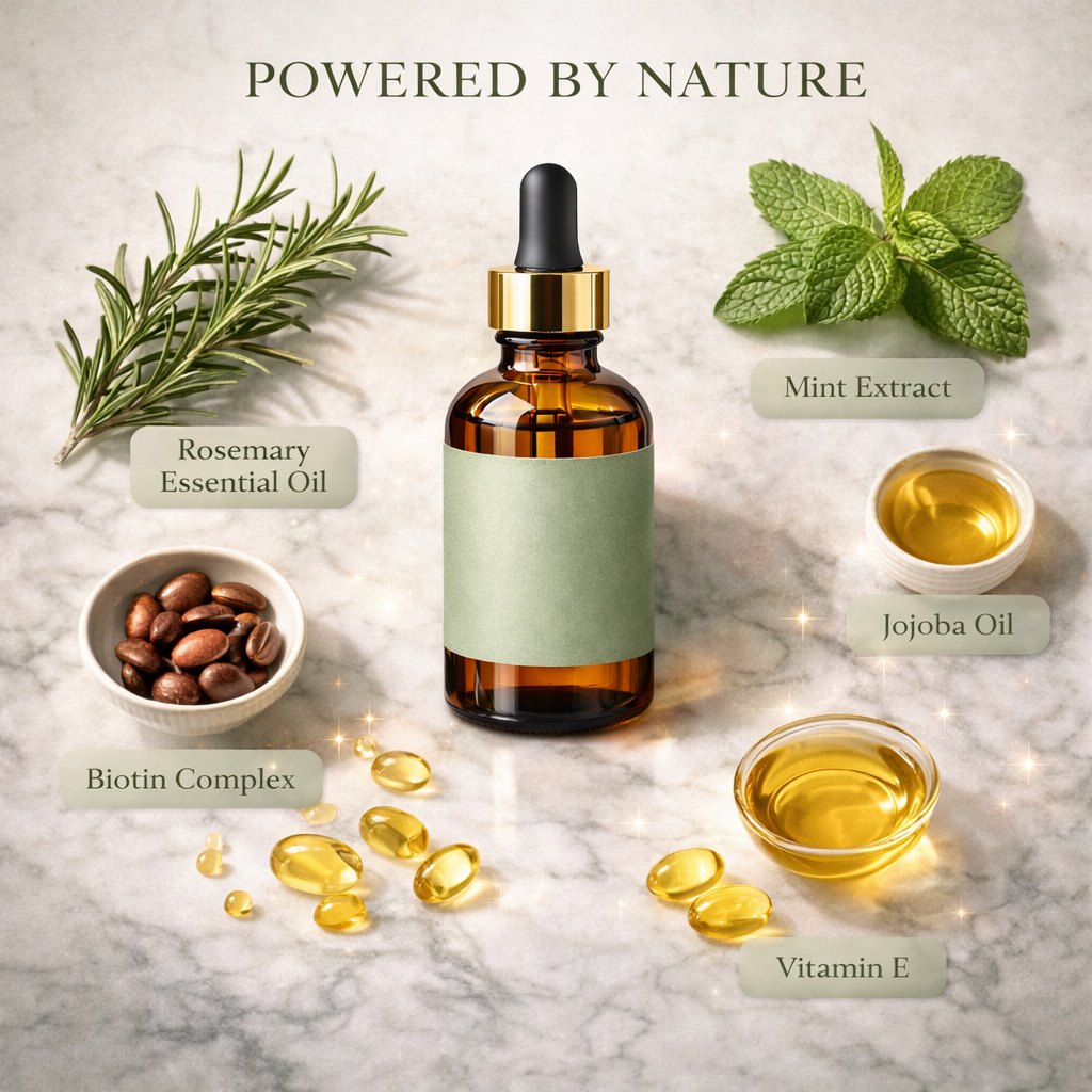 Rosemary Mint Scalp & Hair Strengthening Oil - Natural Hair Growth Serum